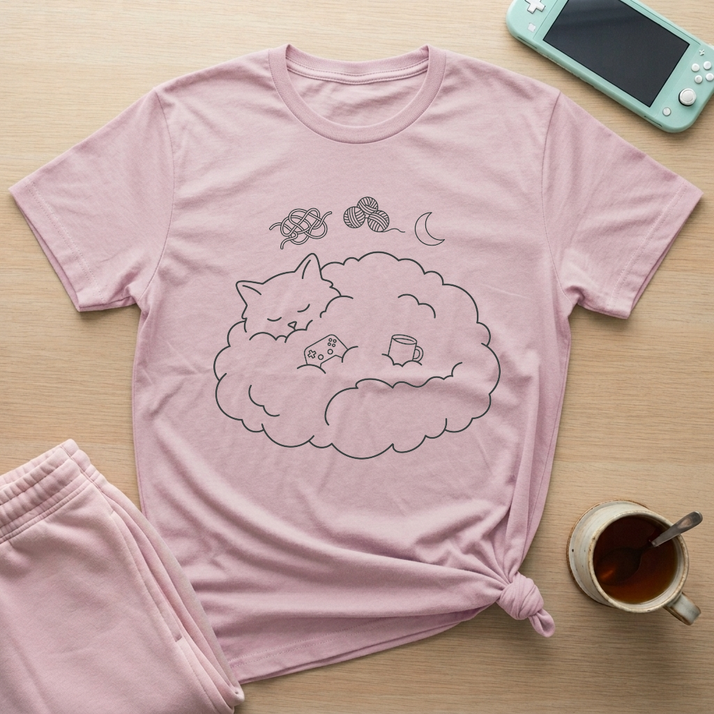 Cloud Nine Gamer T-Shirt - Cloud Nine Gamer_light_pink