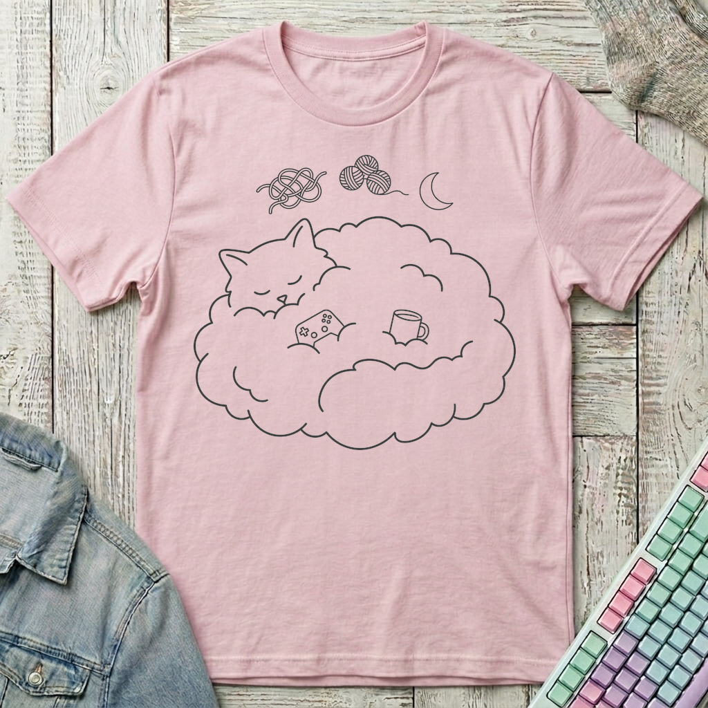 Cloud Nine Gamer T-Shirt - Cloud Nine Gamer_light_pink