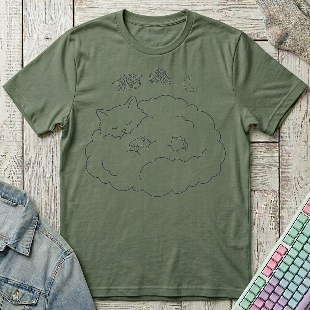 Cloud Nine Gamer T-Shirt - Cloud Nine Gamer_military_green