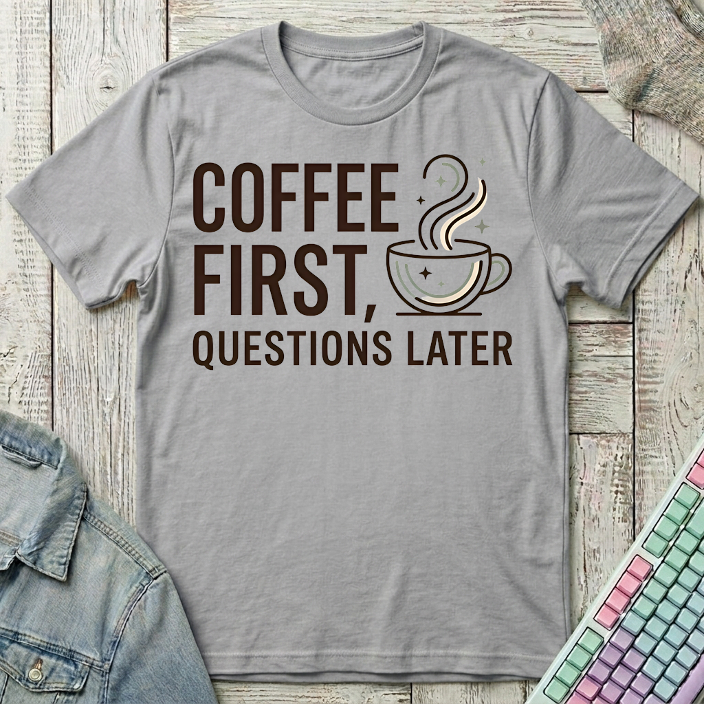 Coffee First T-Shirt - Coffee First_sport_grey