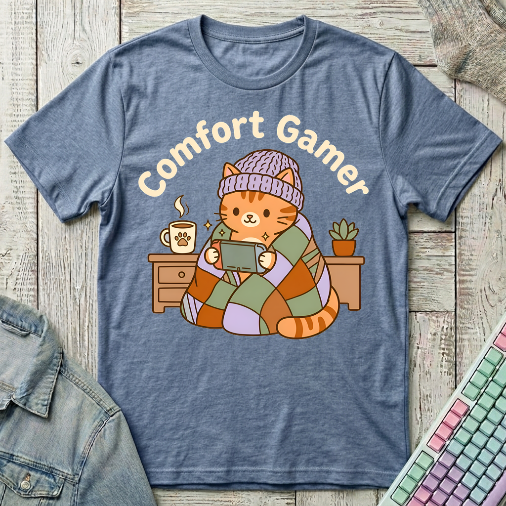 Comfort Gamer T-Shirt - Comfort Gamer_heather_indigo