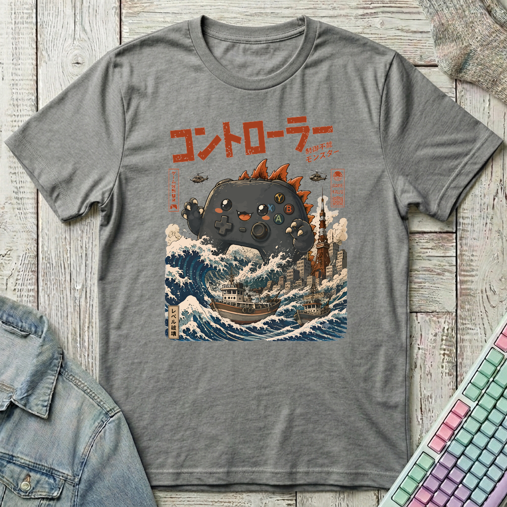 Controller Kaiju T-Shirt - Controller Kaiju_graphite_heather