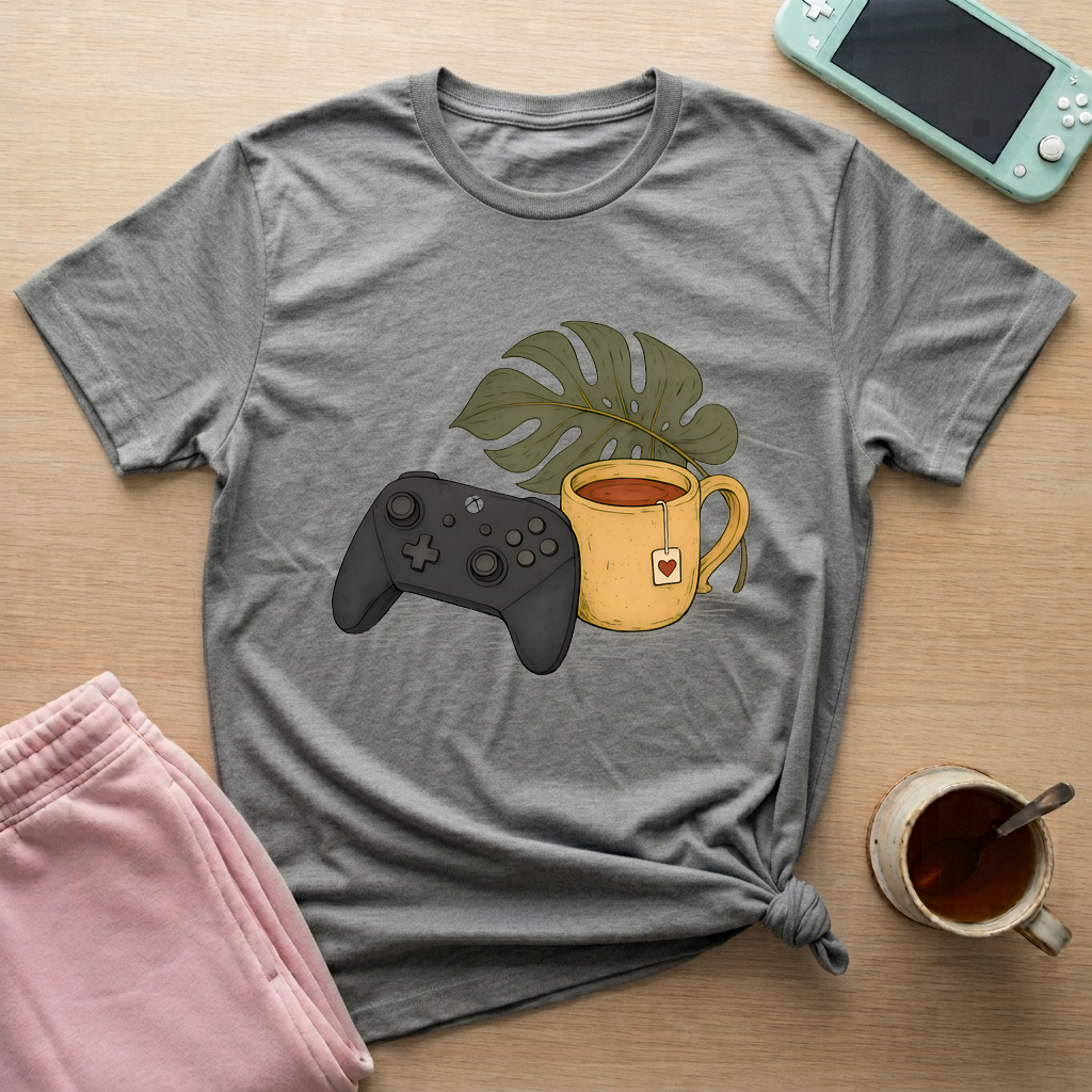 Controller & Tea Retreat T-Shirt - Controller & Tea Retreat_graphite_heather