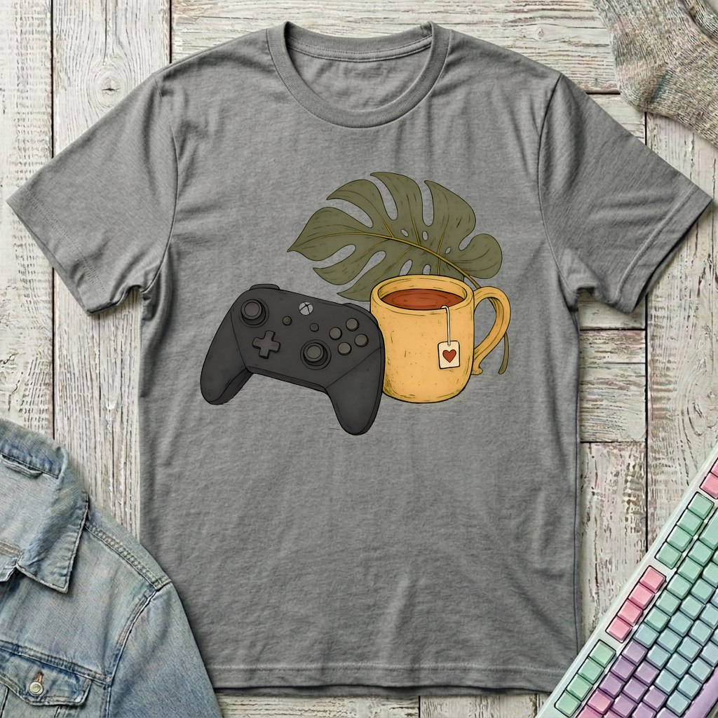Controller & Tea Retreat T-Shirt - Controller & Tea Retreat_graphite_heather
