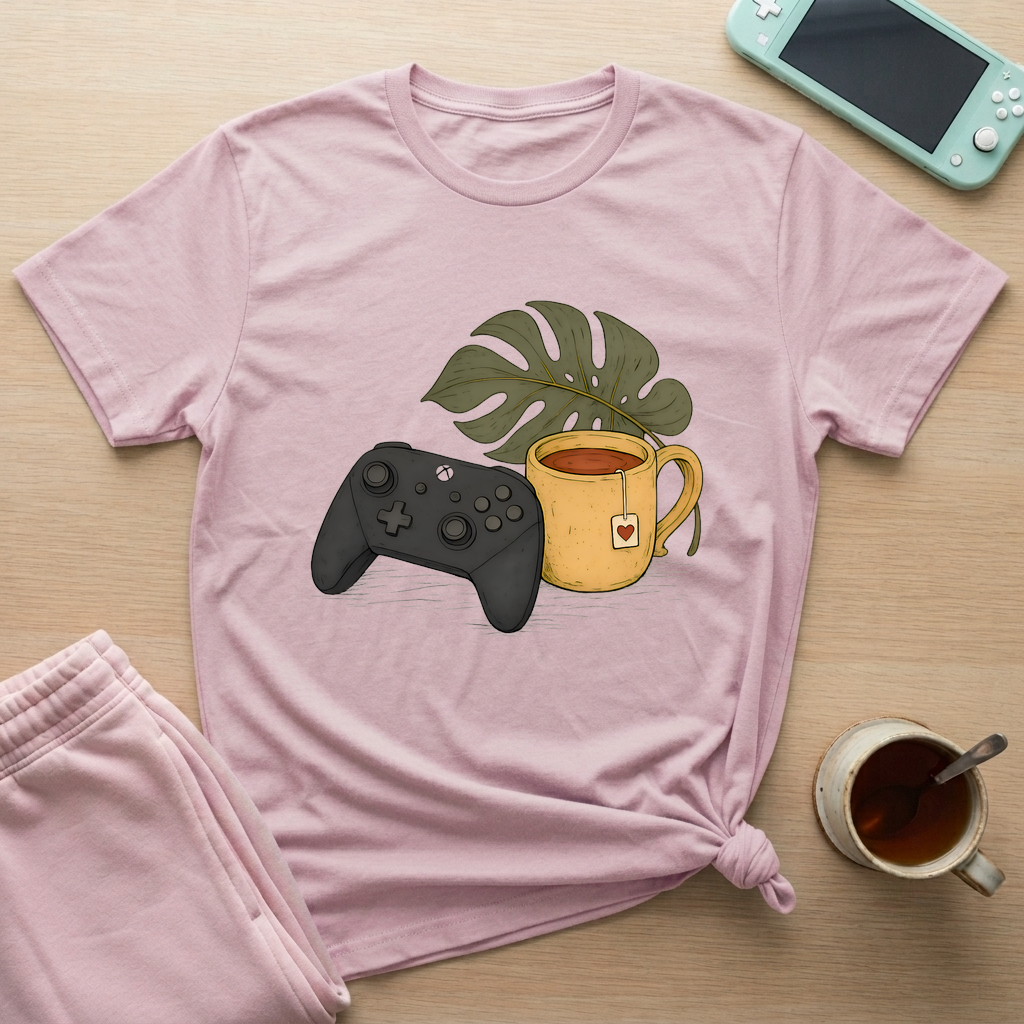 Controller & Tea Retreat T-Shirt - Controller & Tea Retreat_light_pink