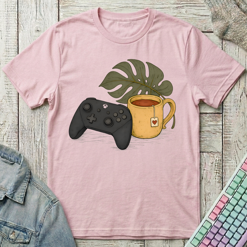 Controller & Tea Retreat T-Shirt - Controller & Tea Retreat_light_pink