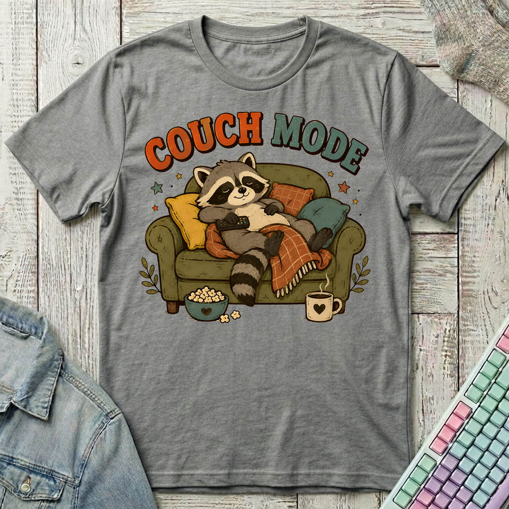 Couch Mode T-Shirt - Couch Mode_graphite_heather