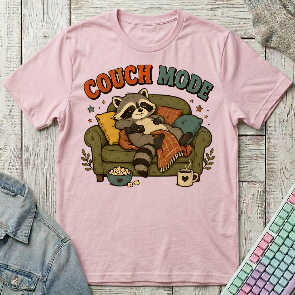 Couch Mode T-Shirt - Couch Mode_light_pink