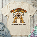 Cozy Caffeinated Confused T-Shirt - Cozy Caffeinated Confused_natural