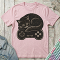 Cozy Cat Gamer T-Shirt - Cozy Cat Gamer_light_pink