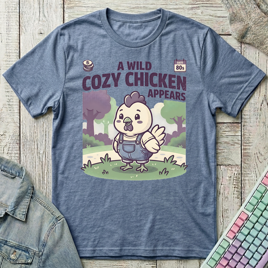 Cozy Chicken Appears T-Shirt - Cozy Chicken Appears_heather_indigo