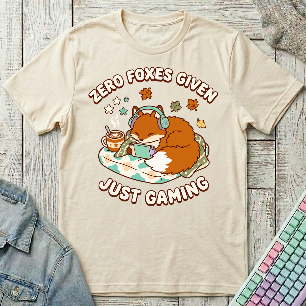 Cozy Fox Gamer T-Shirt - Cozy Fox Gamer_natural