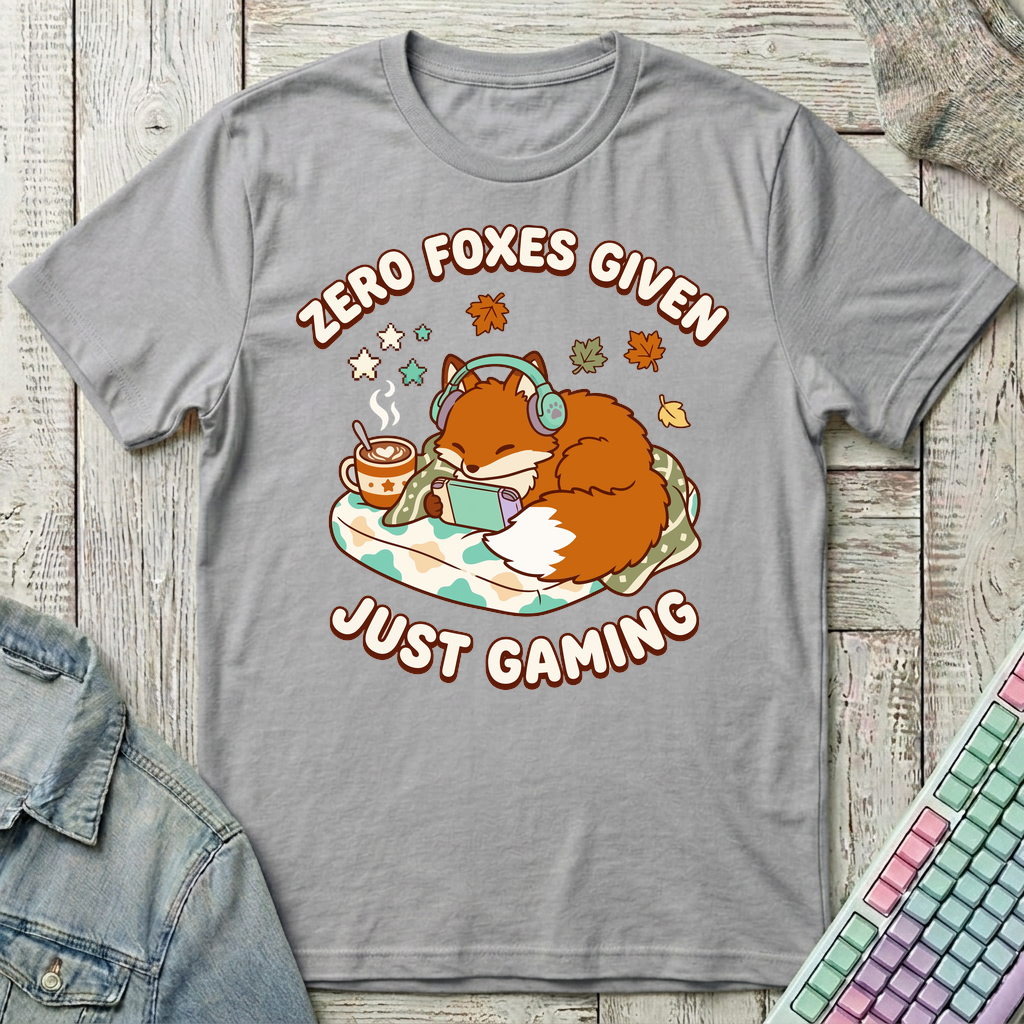 Cozy Fox Gamer T-Shirt - Cozy Fox Gamer_sport_grey