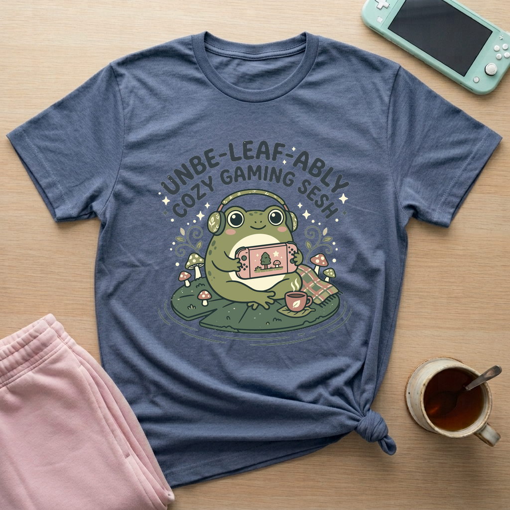Cozy Frog Gaming T-Shirt - Cozy Frog Gaming_heather_indigo