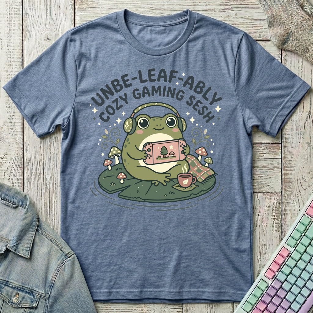 Cozy Frog Gaming T-Shirt - Cozy Frog Gaming_heather_indigo