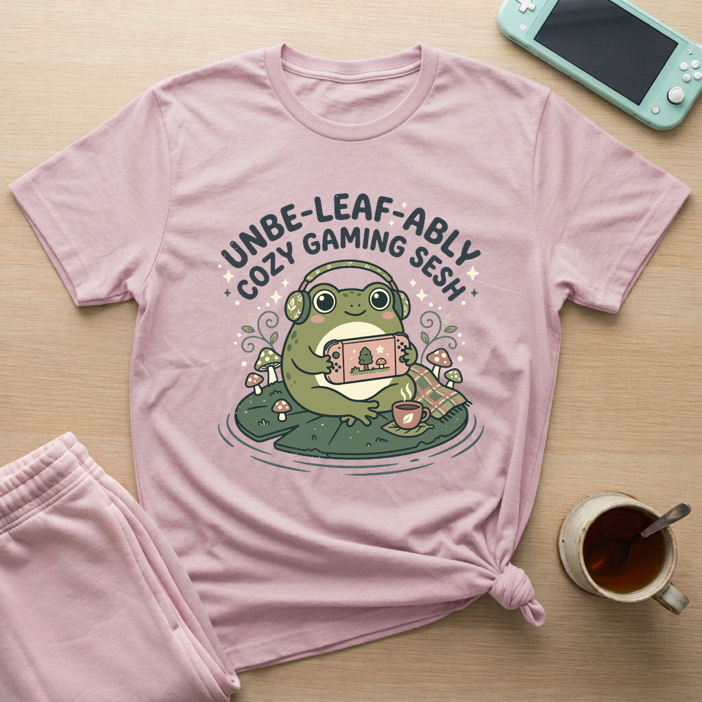 Cozy Frog Gaming T-Shirt - Cozy Frog Gaming_light_pink