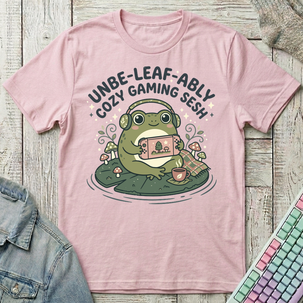 Cozy Frog Gaming T-Shirt - Cozy Frog Gaming_light_pink