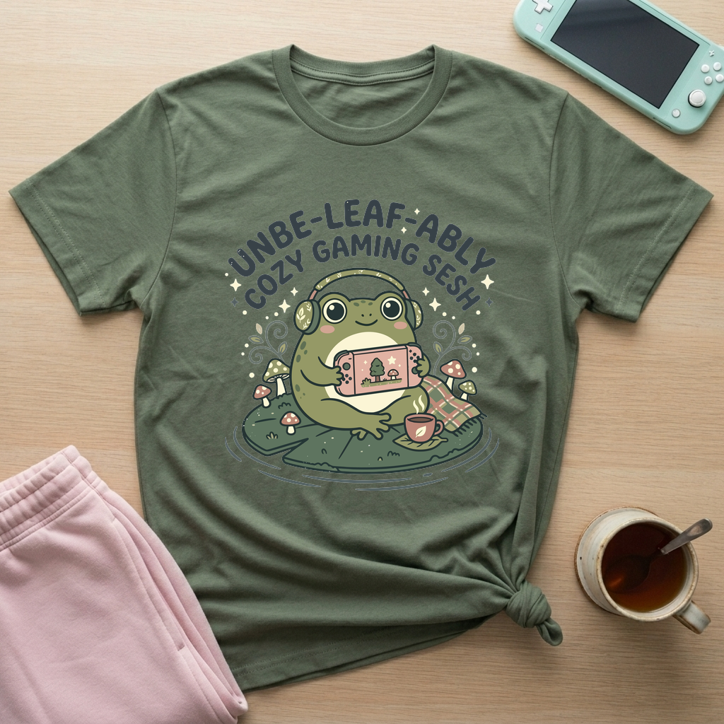 Cozy Frog Gaming T-Shirt - Cozy Frog Gaming_military_green