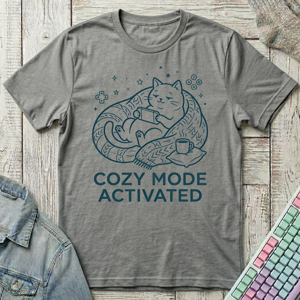 Cozy Game Time T-Shirt - Cozy Game Time_graphite_heather