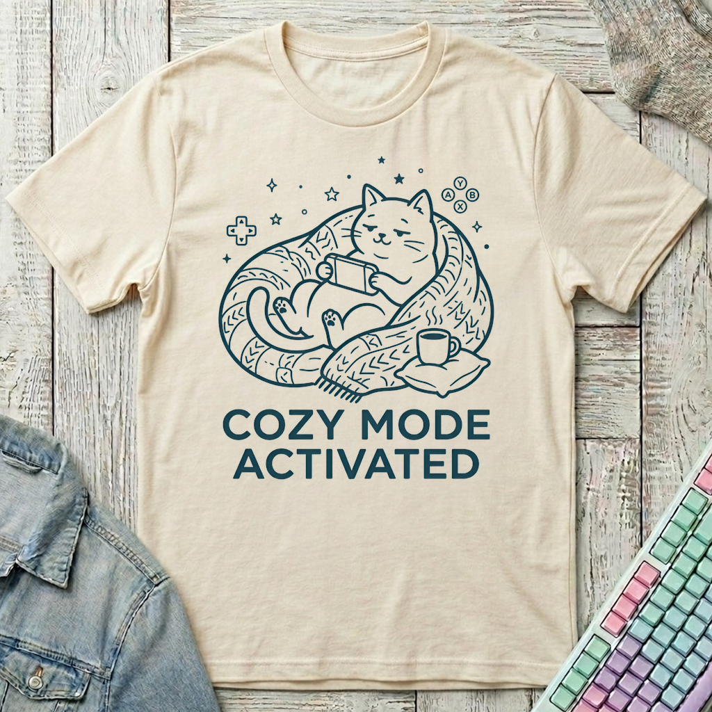 Cozy Game Time T-Shirt - Cozy Game Time_natural