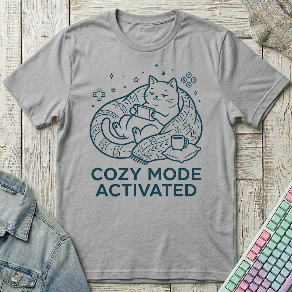 Cozy Game Time T-Shirt - Cozy Game Time_sport_grey