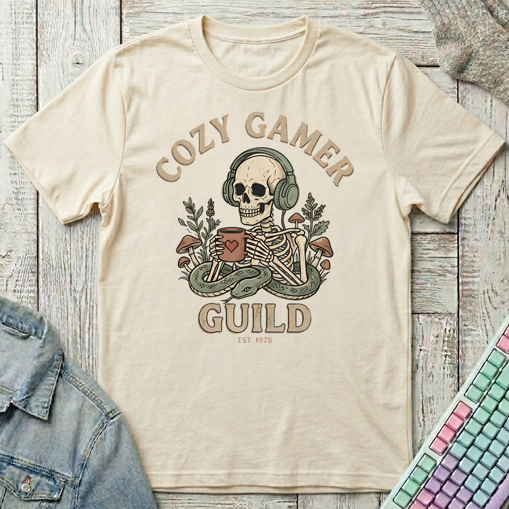 Cozy Gamer Guild T-Shirt - Cozy Gamer Guild_natural