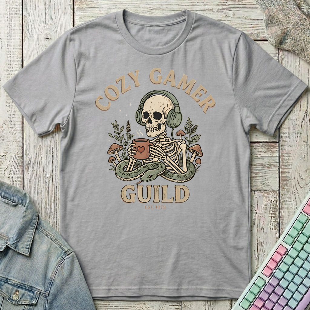 Cozy Gamer Guild T-Shirt - Cozy Gamer Guild_sport_grey