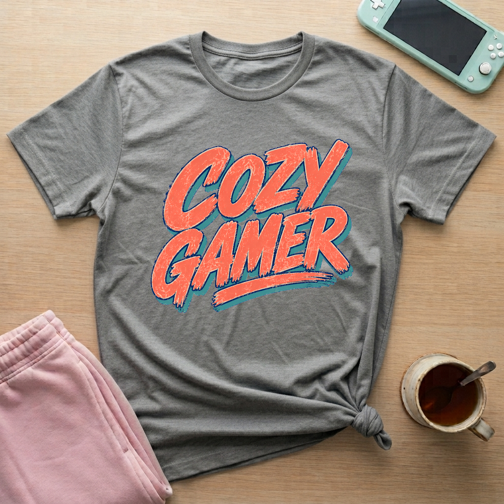 Cozy Gamer T-Shirt - Cozy Gamer_graphite_heather