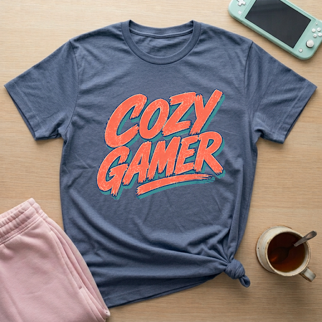 Cozy Gamer T-Shirt - Cozy Gamer_heather_indigo