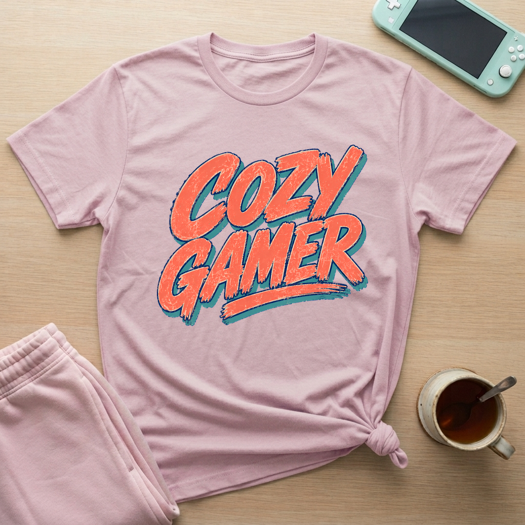 Cozy Gamer T-Shirt - Cozy Gamer_light_pink