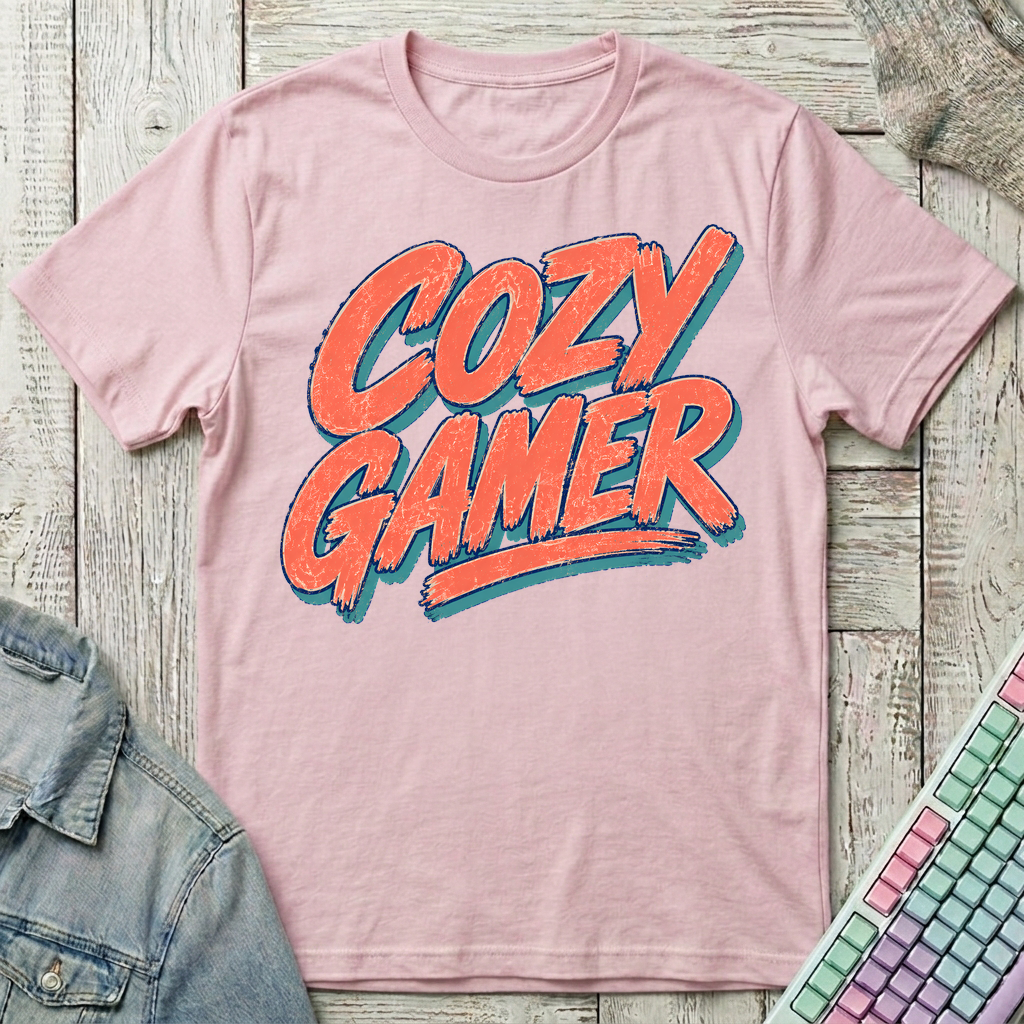 Cozy Gamer T-Shirt - Cozy Gamer_light_pink