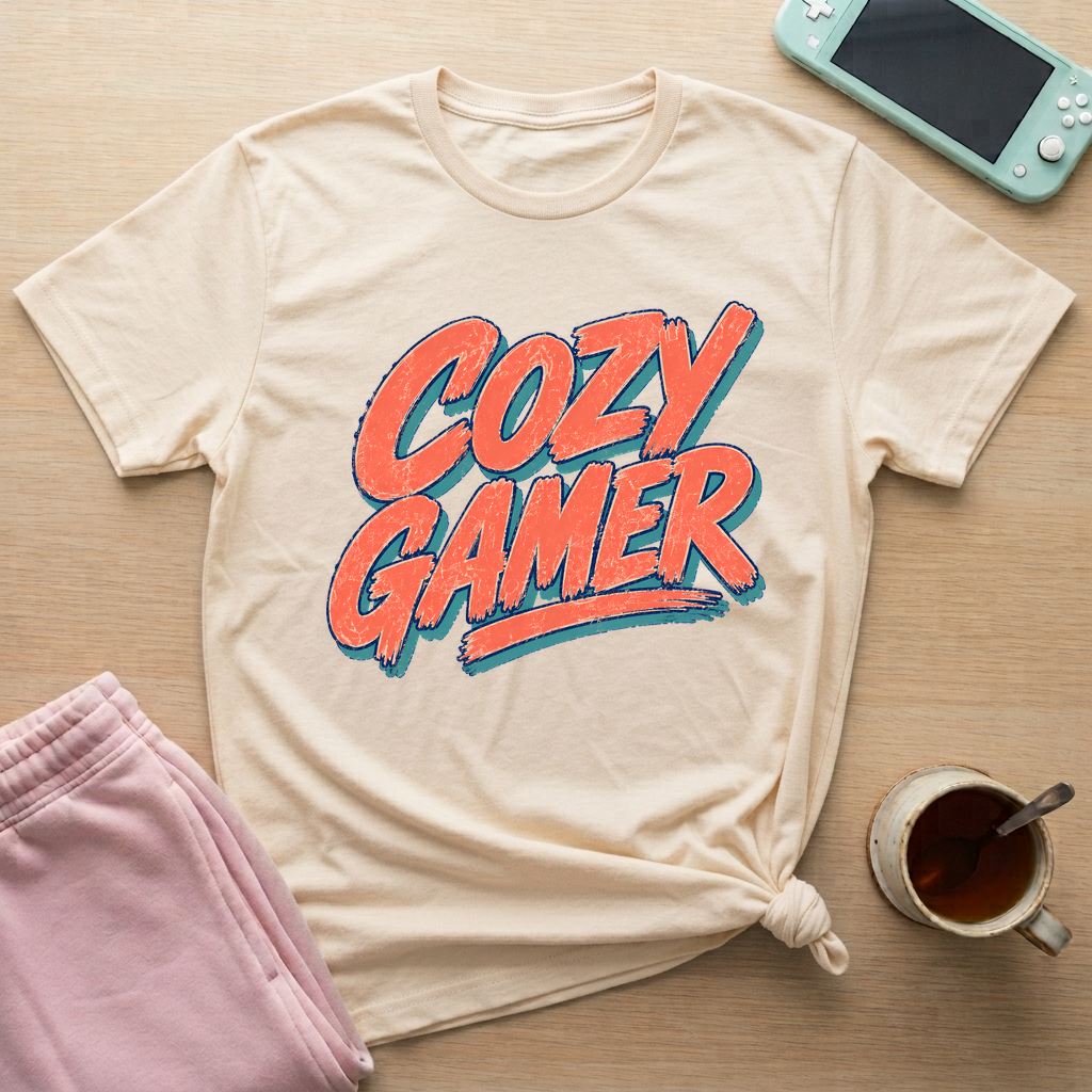 Cozy Gamer T-Shirt - Cozy Gamer_natural