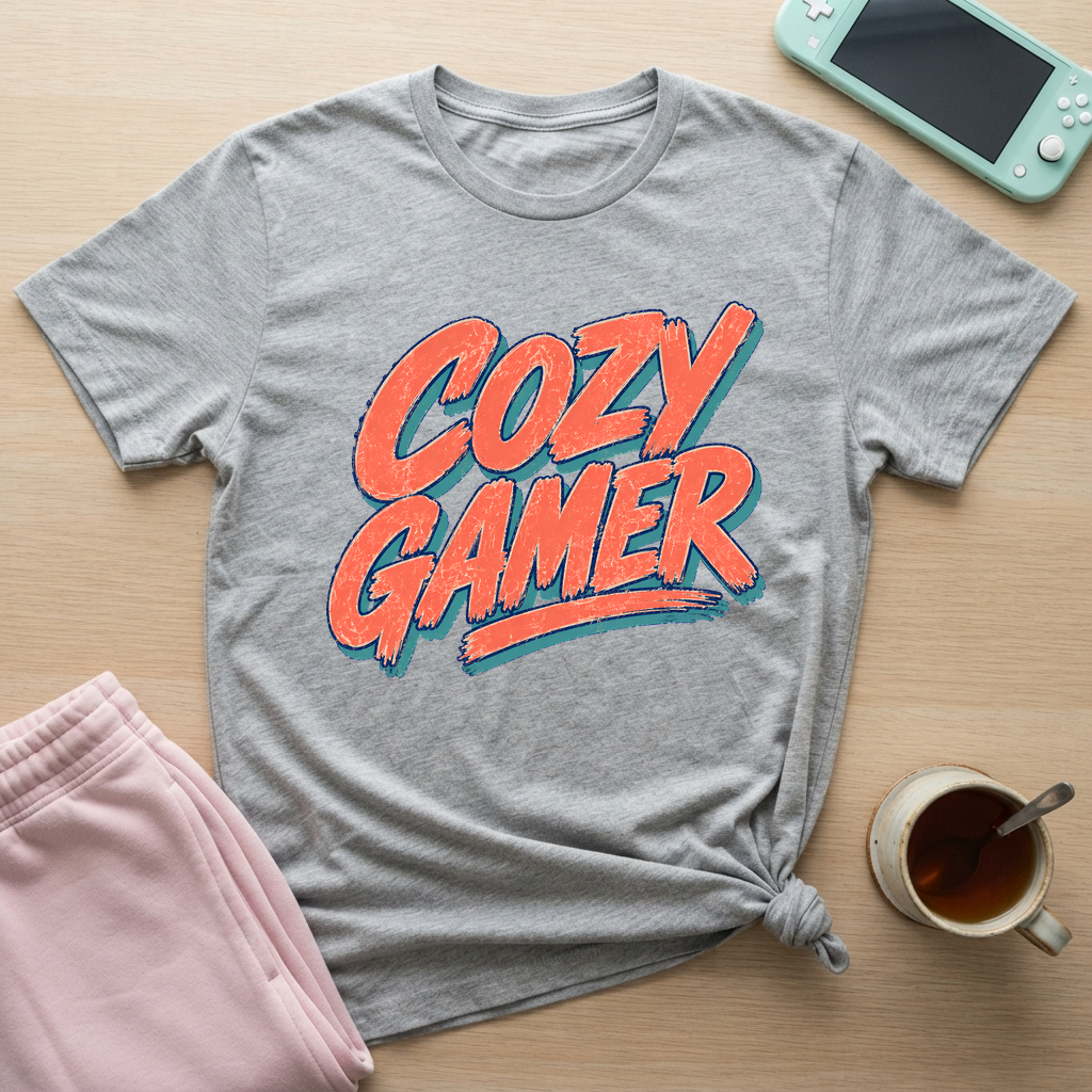 Cozy Gamer T-Shirt - Cozy Gamer_sport_grey