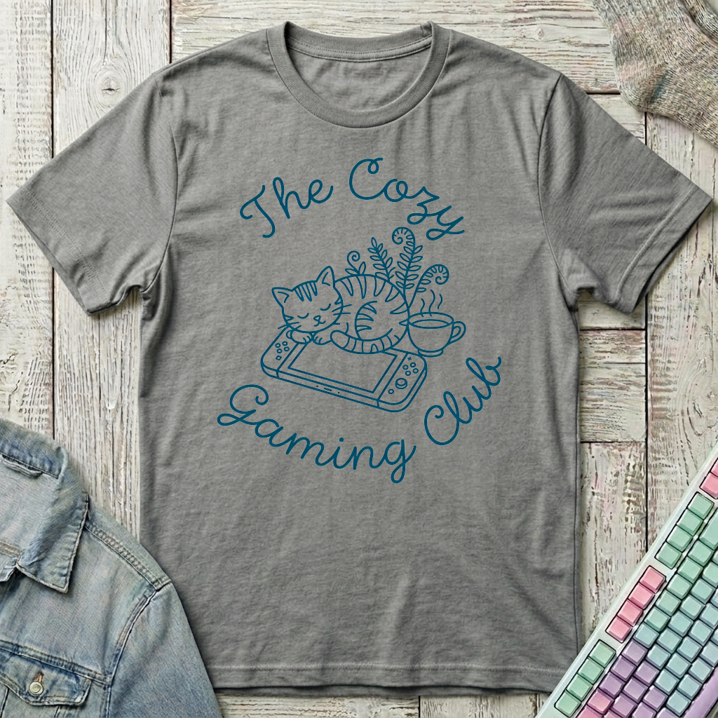 Cozy Gaming Club T-Shirt - Cozy Gaming Club_graphite_heather