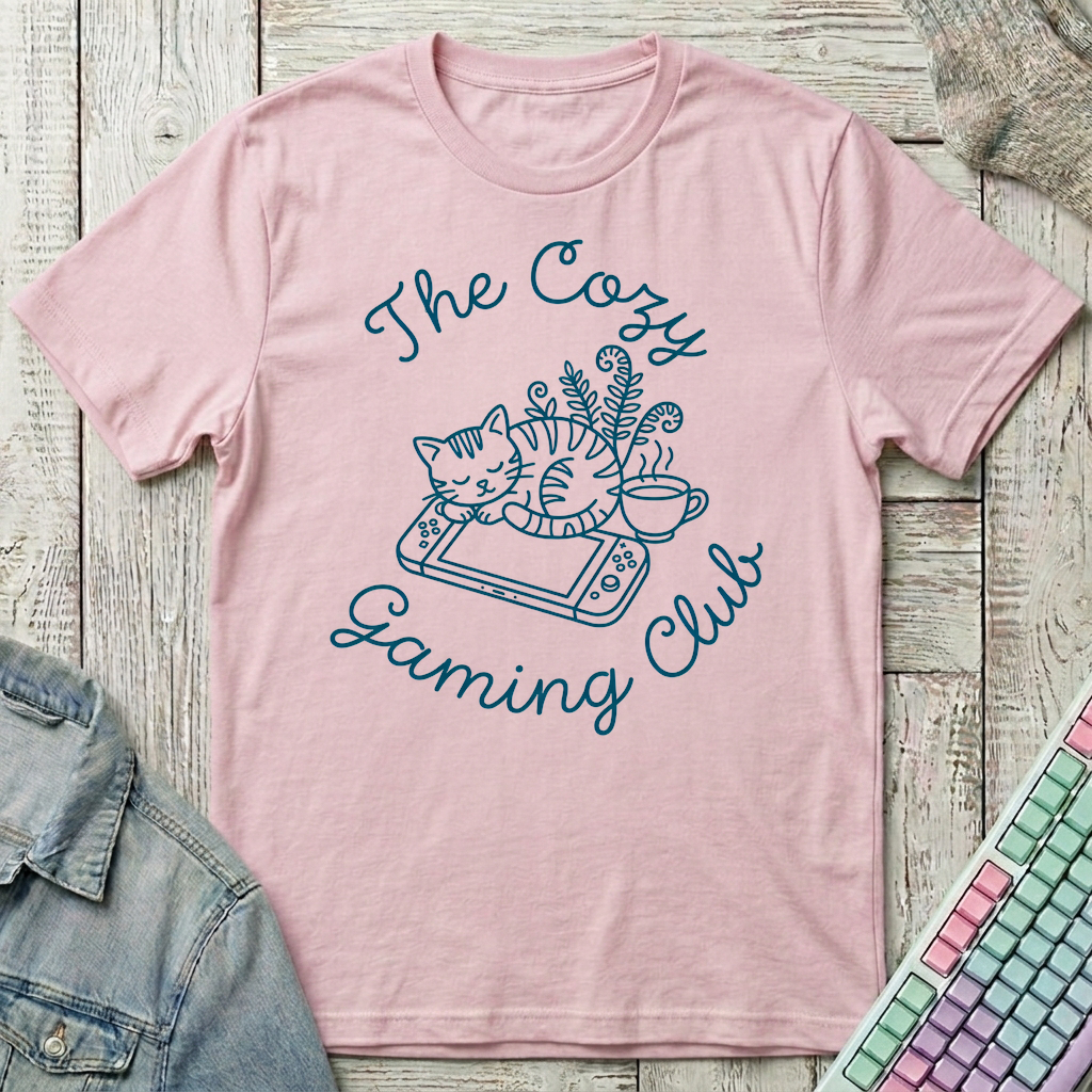 Cozy Gaming Club T-Shirt - Cozy Gaming Club_light_pink