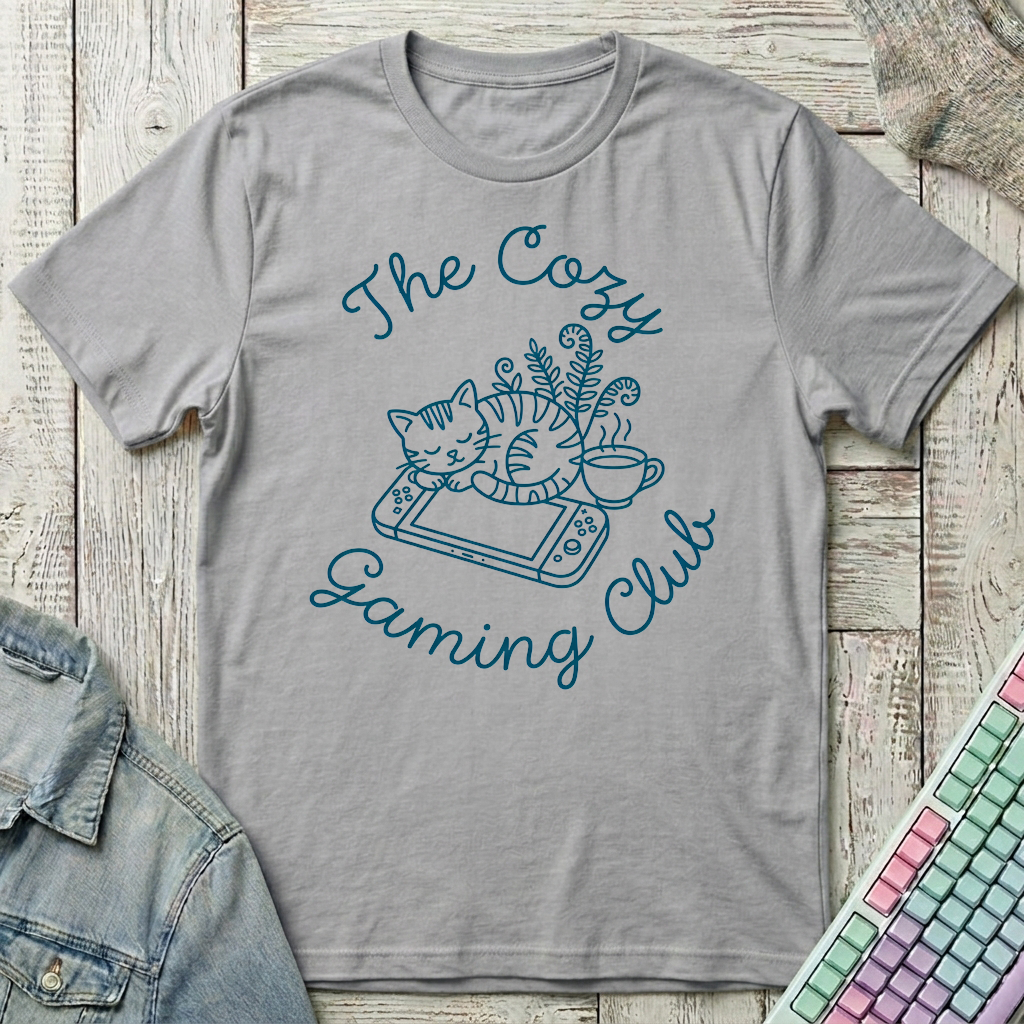 Cozy Gaming Club T-Shirt - Cozy Gaming Club_sport_grey