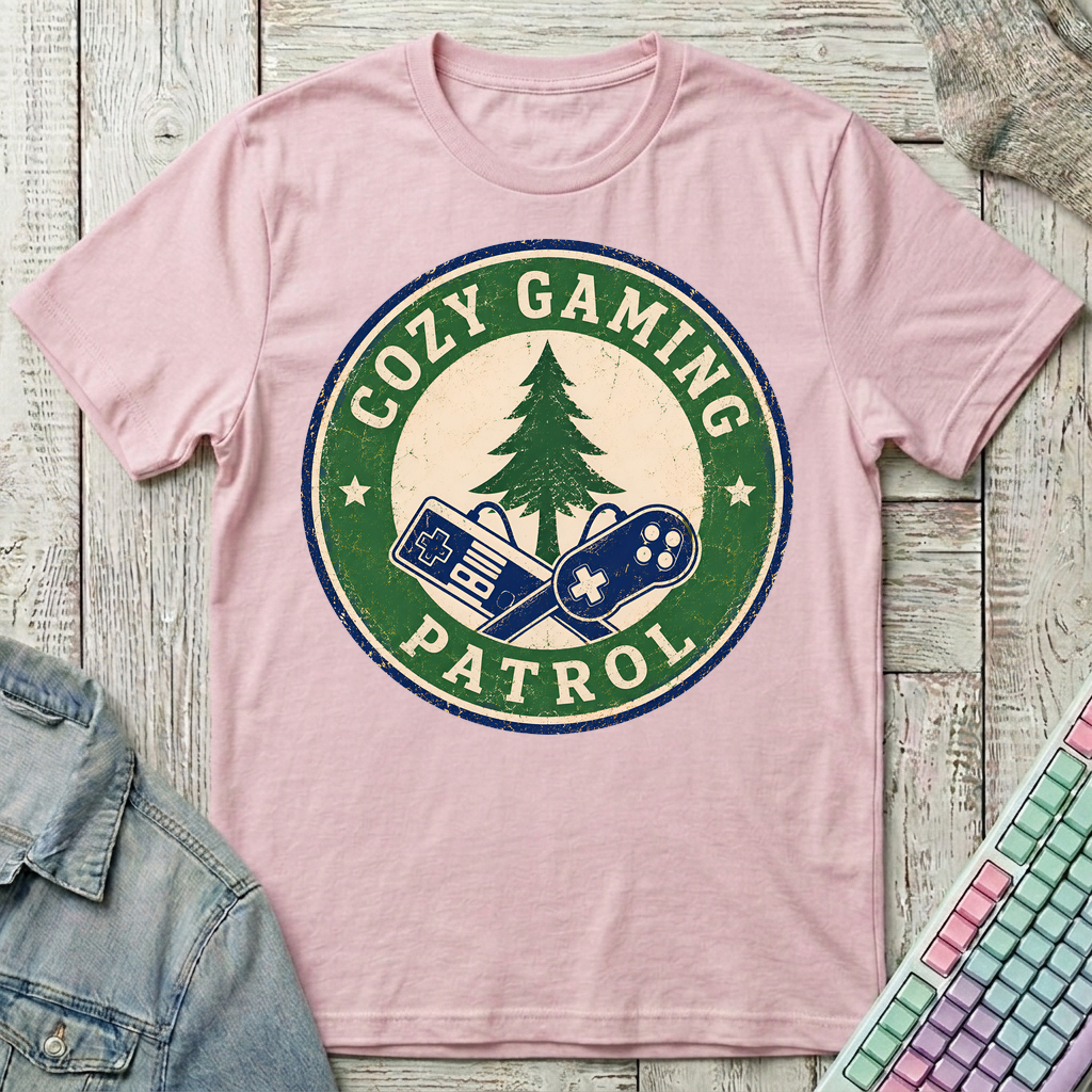 Cozy Gaming Patrol T-Shirt - Cozy Gaming Patrol_light_pink