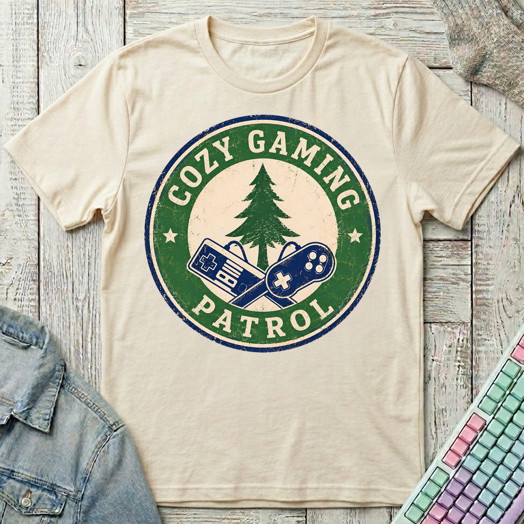 Cozy Gaming Patrol T-Shirt - Cozy Gaming Patrol_natural