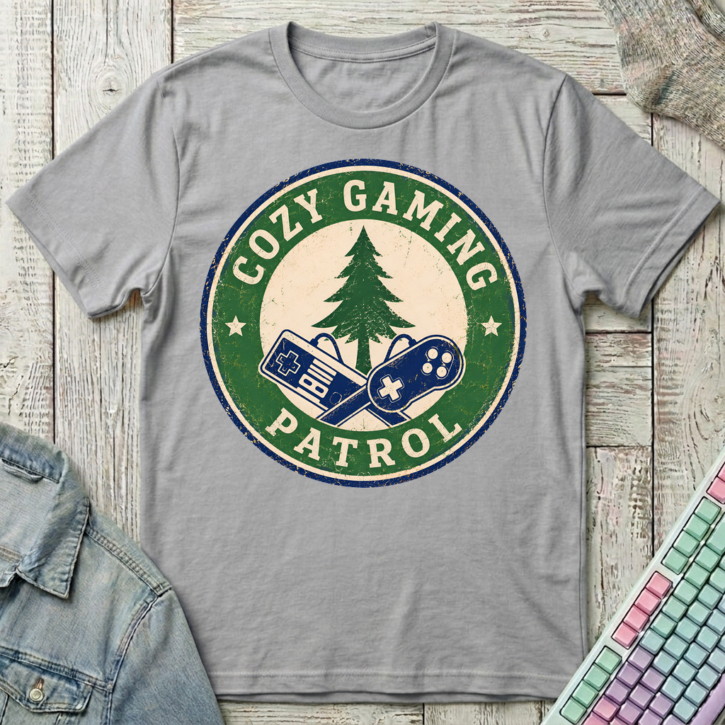Cozy Gaming Patrol T-Shirt - Cozy Gaming Patrol_sport_grey
