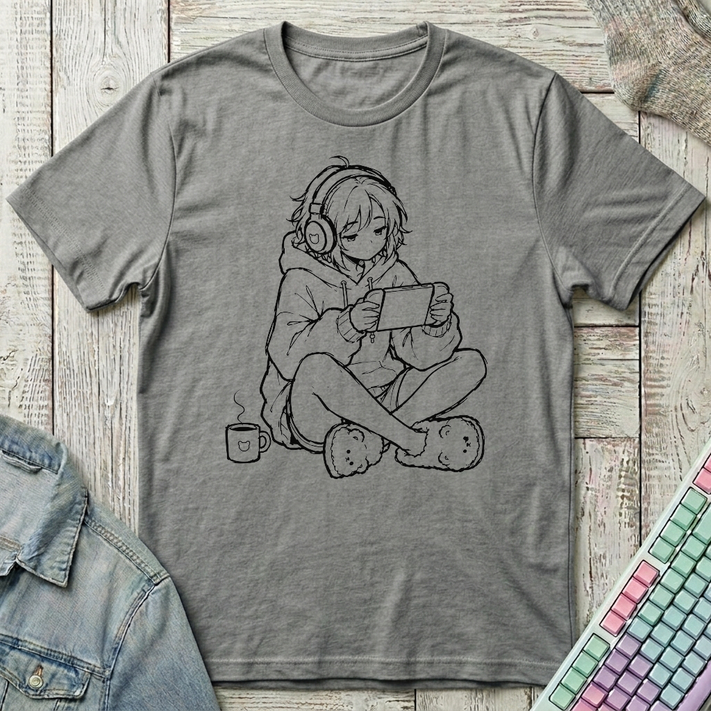 Cozy Gaming Session T-Shirt - Cozy Gaming Session_graphite_heather