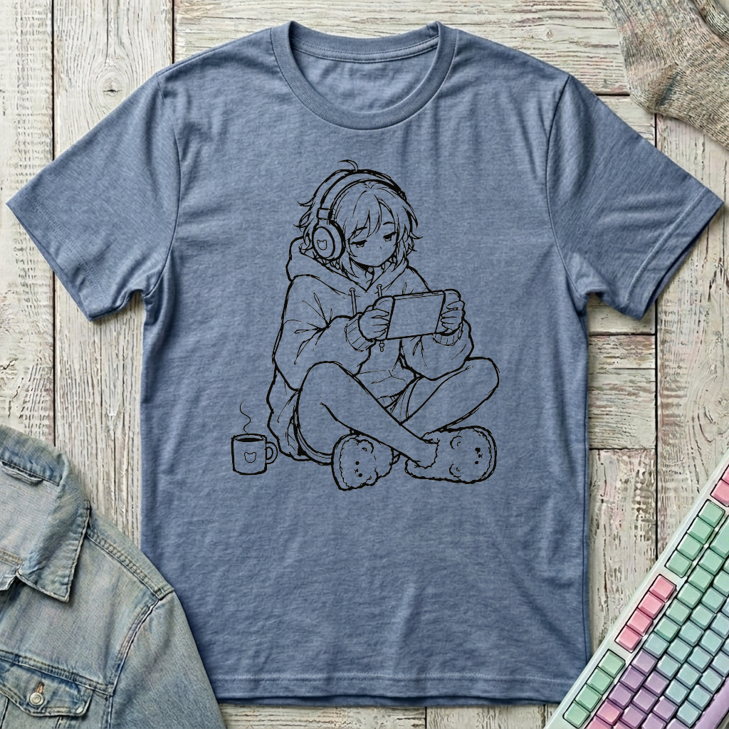 Cozy Gaming Session T-Shirt - Cozy Gaming Session_heather_indigo