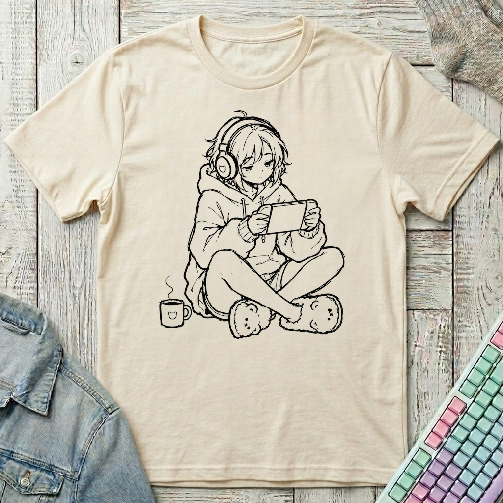 Cozy Gaming Session T-Shirt - Cozy Gaming Session_natural