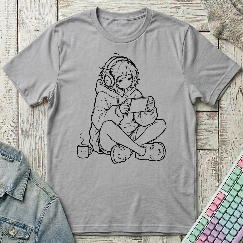 Cozy Gaming Session T-Shirt - Cozy Gaming Session_sport_grey