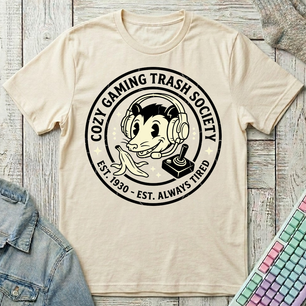 Cozy Gaming Trash T-Shirt - Cozy Gaming Trash_natural