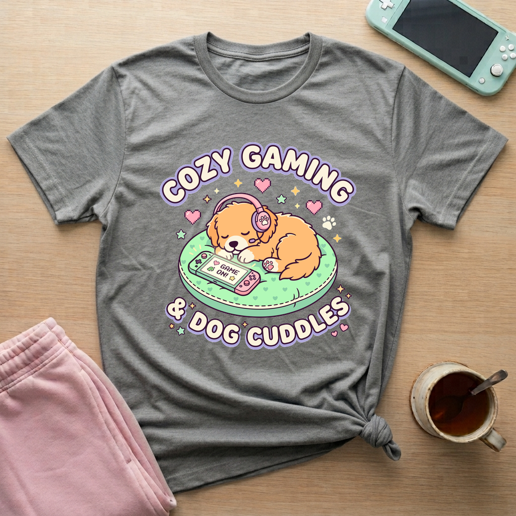 Cozy Gaming and & Cuddle T-Shirt - Cozy Gaming and & Cuddle_graphite_heather