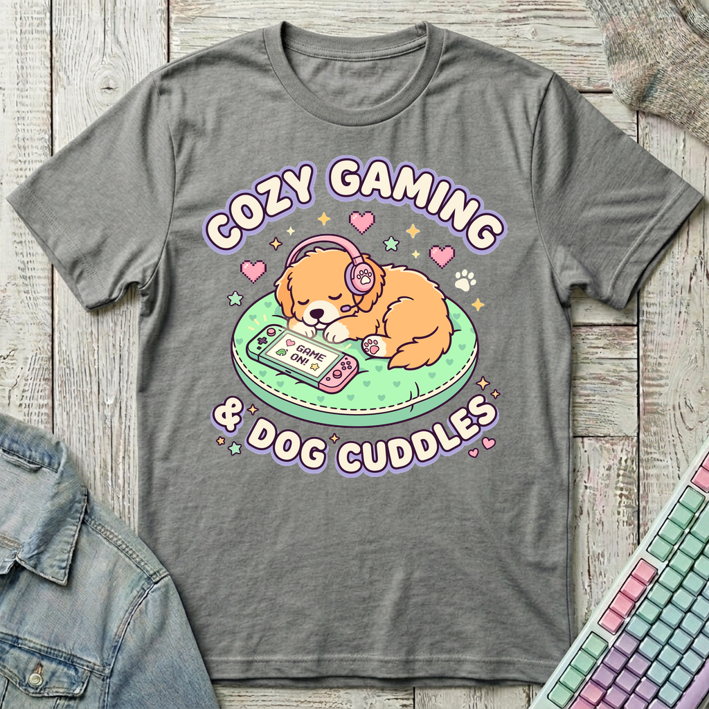 Cozy Gaming and & Cuddle T-Shirt - Cozy Gaming and & Cuddle_graphite_heather
