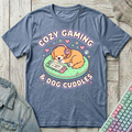 Cozy Gaming and & Cuddle T-Shirt - Cozy Gaming and & Cuddle_heather_indigo