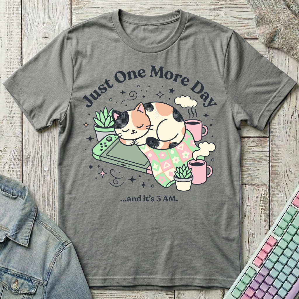 Cozy Gaming at 3AM T-Shirt - Cozy Gaming at 3AM_graphite_heather
