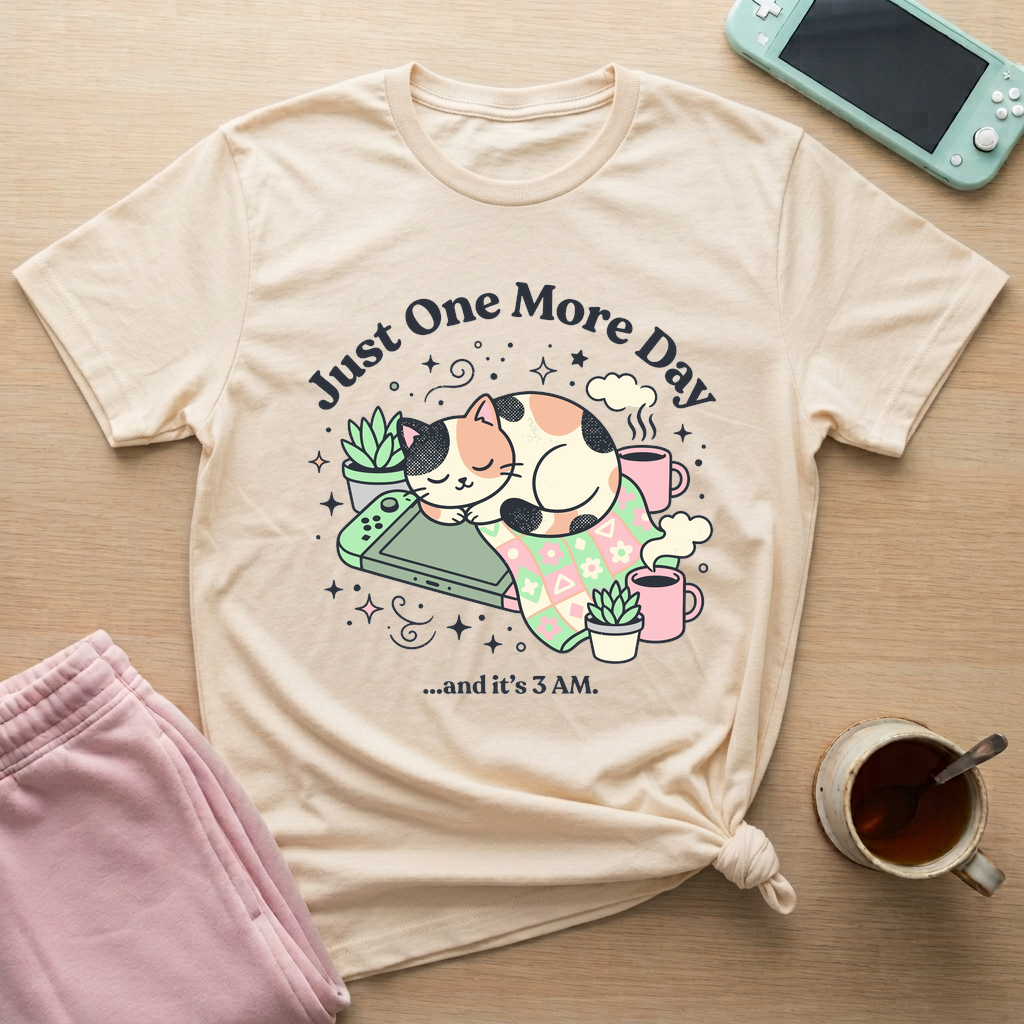 Cozy Gaming at 3AM T-Shirt - Cozy Gaming at 3AM_natural