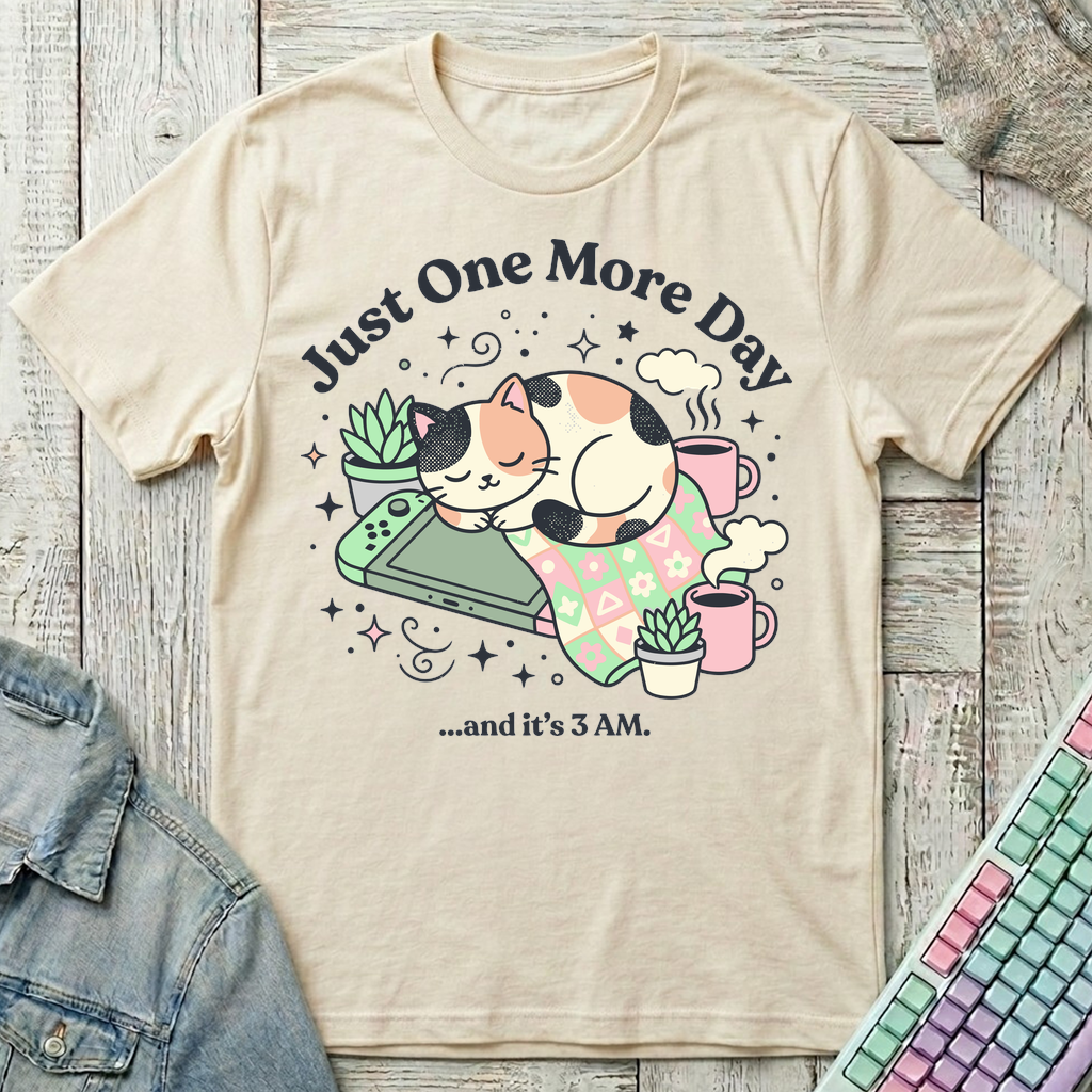 Cozy Gaming at 3AM T-Shirt - Cozy Gaming at 3AM_natural